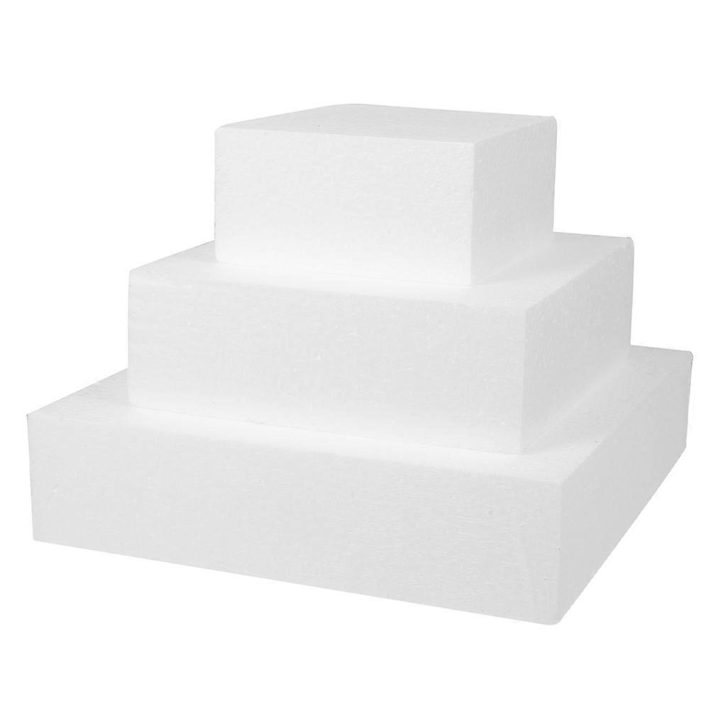 3Pcs Square Cake Model Foams Cake Model Baking Cake Models Cake Dummy Model