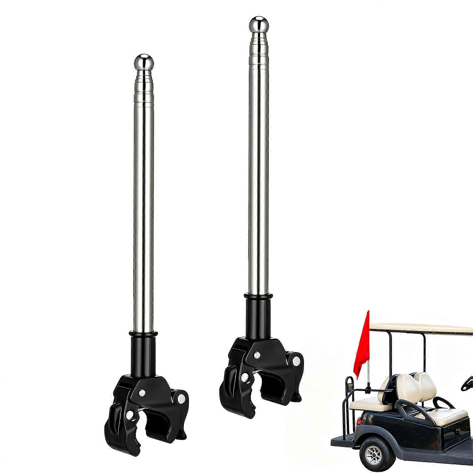 2pcs Small Flag Pole Motorcycle Handlebar Mount Flagpole Holder Flagpole Bracket