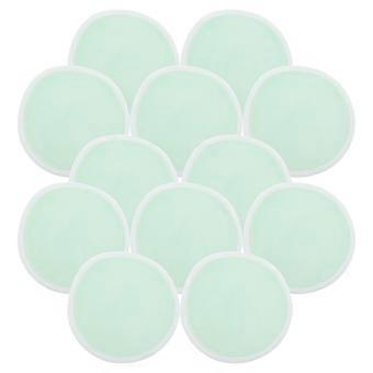 Green Bamboo Fiber Makeup Remover Pad for Daily Use 12Pcs Pack