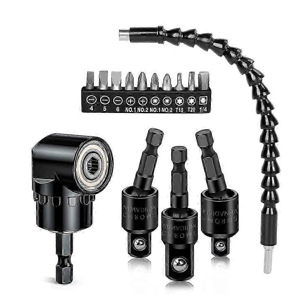Flexible Drill Bit Extension Right Angle Drill Adapter Set