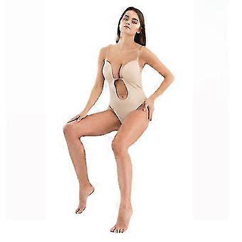 Women's Backless Body Shapewear Seamless U Plunge Bodysuit Bridal Shaper