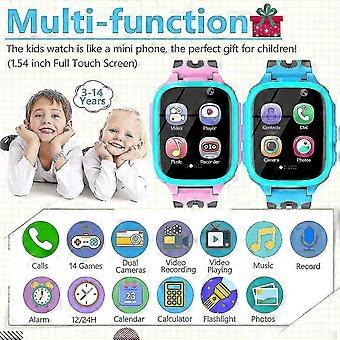 Inteligentne zegarki dla dzieci dla dziewcząt Chłopcy, Smartwatch dla dzieci z call 14 Gry Podwójne kamery Alarm Odtwarzacz muzyczny Flashlig