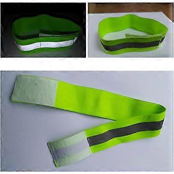 8 st utomhus reflekterande armband praktiska lysande armband handledsinredning för sportaktiviteter (fluorescerande gul)