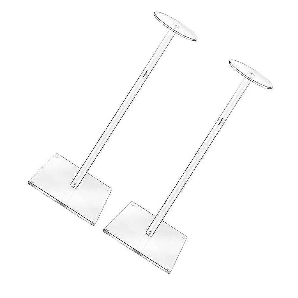 4Pcs Clear Acrylic Hat Stand Adjustable Display Rack for Storage