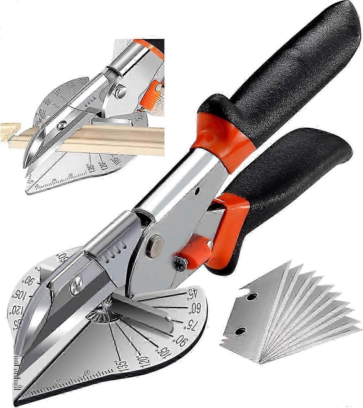 Multifunction Trunking Scissors, 45-135 Angle Miter Shear, Quarter Round Cutting Tool