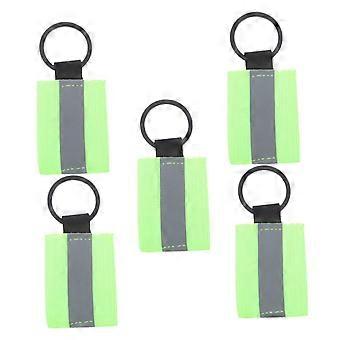 5pcs Reflective Keychain Tags Set,  Visibility Pendants for Backpack Zipper and Night Safety
