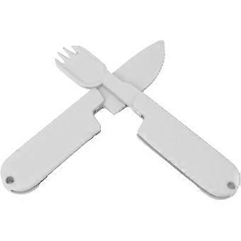 RUIYUE Camping Utensil Set, Aluminum Alloy Folding Fork Spoon Reusable Lightweight Travel Cutlery with Anodized Rust Proof, for Hiking Picnic Backpack