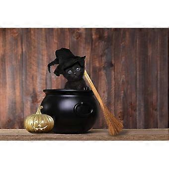 Spooky Kitty Halloween Puzzle for Adults and Kids SQZ1522