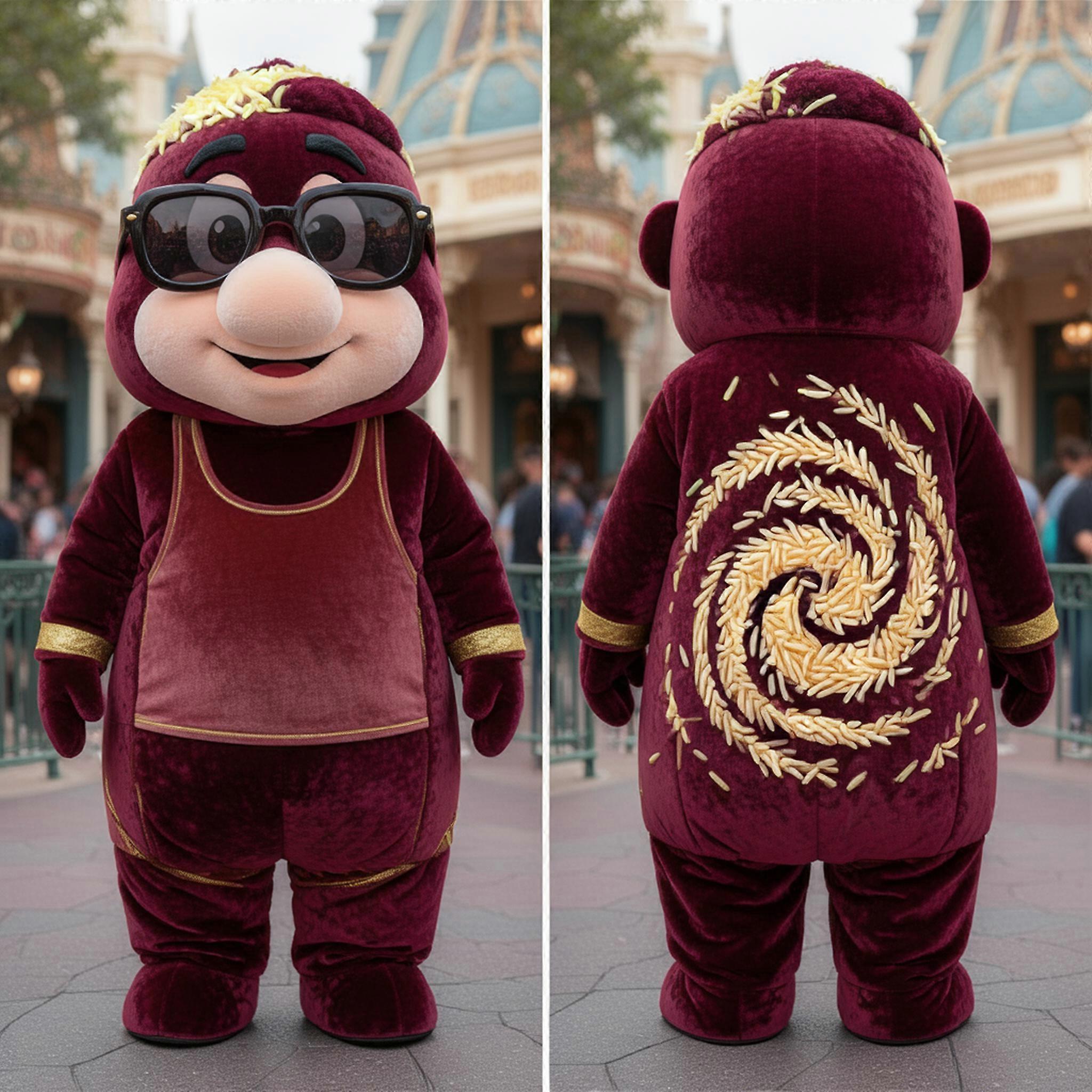 MASTICOT Maroon Flavorful Biryani Mascot