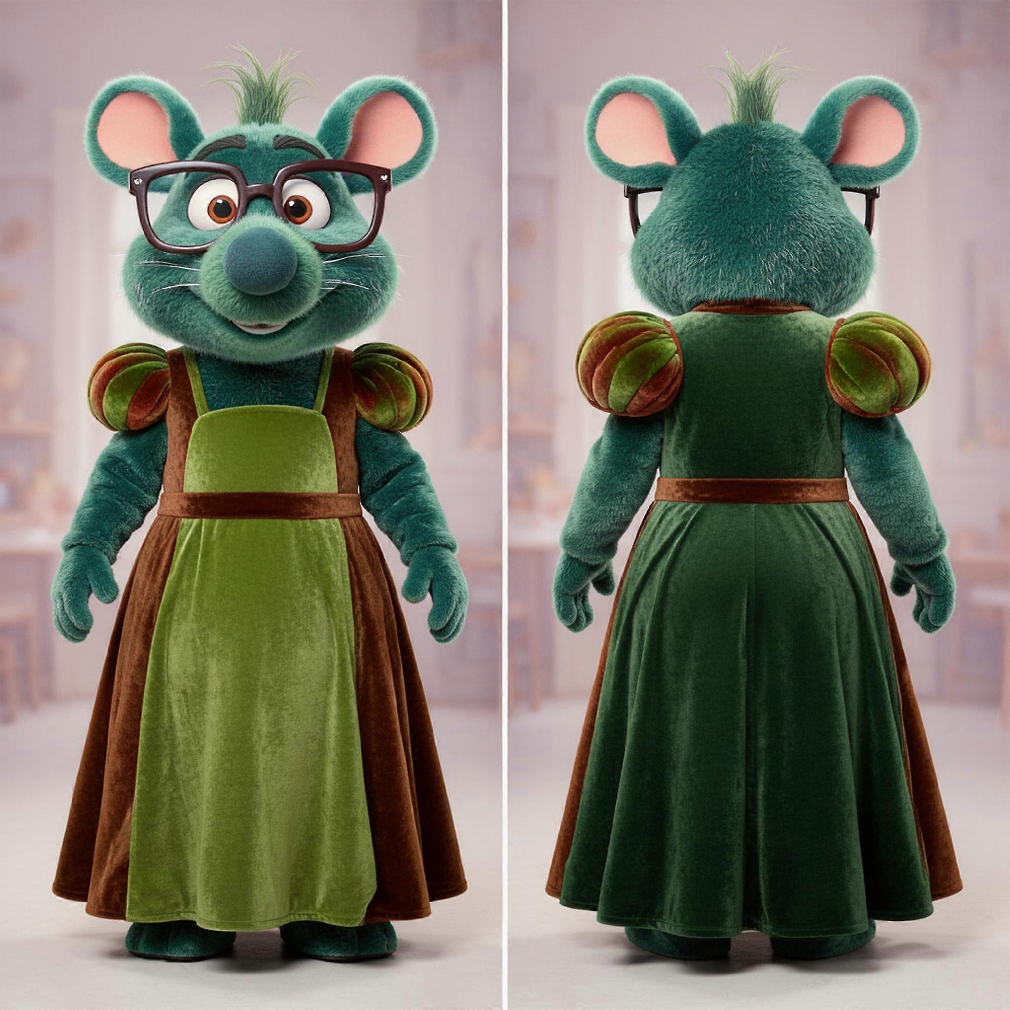 MASTICOT Forest Green Friendly Ratatouille Mascot