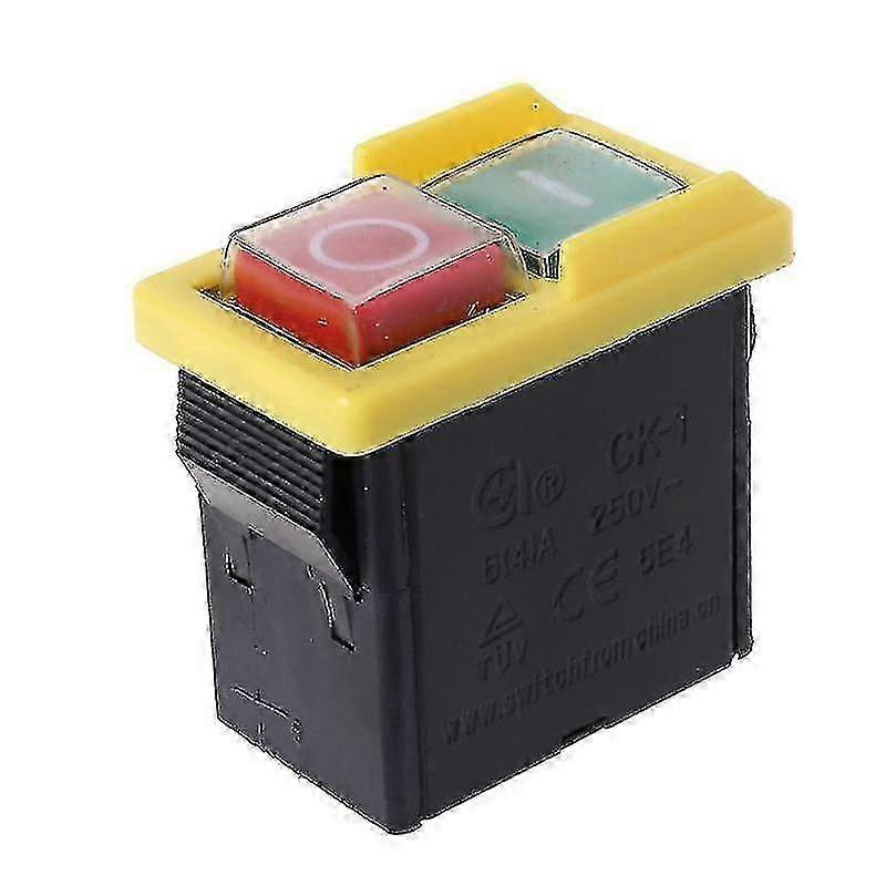 250v 6/4a Waterproof Electromagnetic Pushbutton Machine Saw Cutter Drill On Off