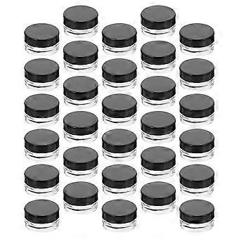 Travel Storage Jars Empty for Travel 55Pcs Refillable Cream Jars Black
