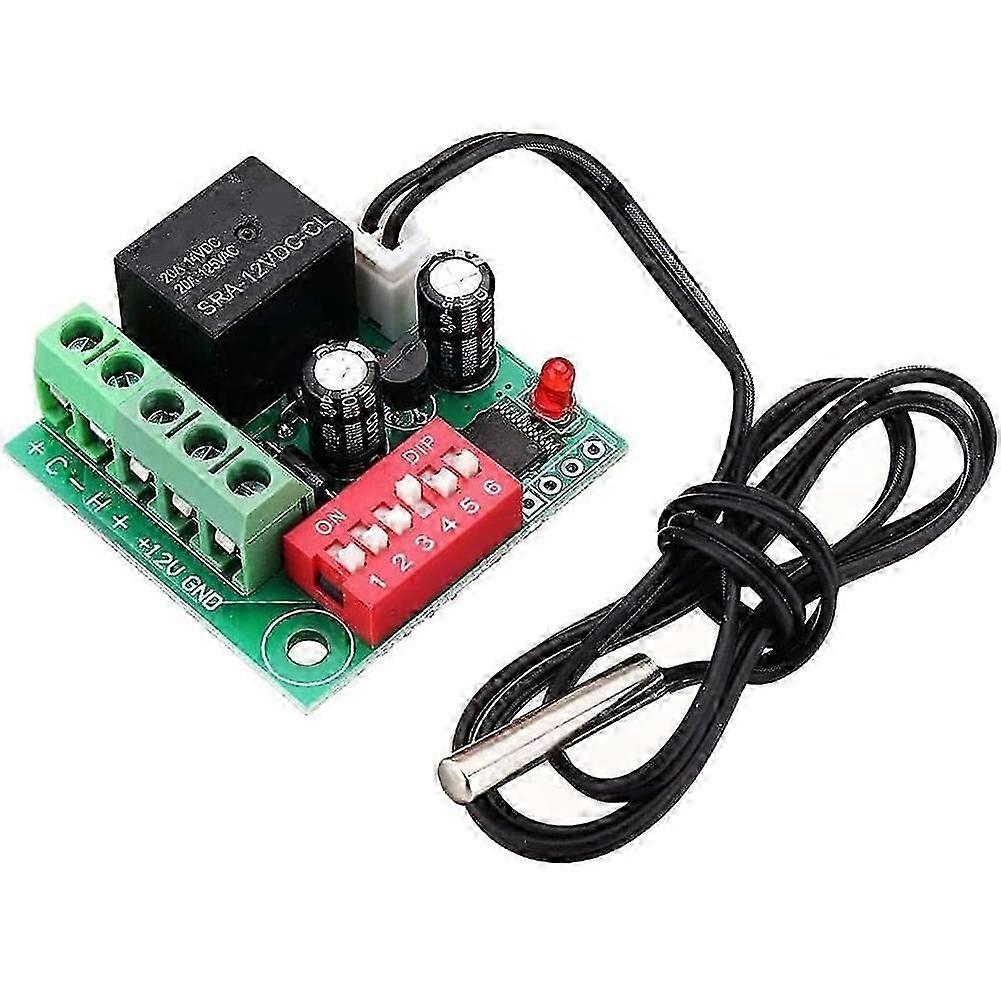 W1701 12V DC Temperature Controller Switch Digital Temperature Controller, Adjustable Cooling Temperature Control Module
