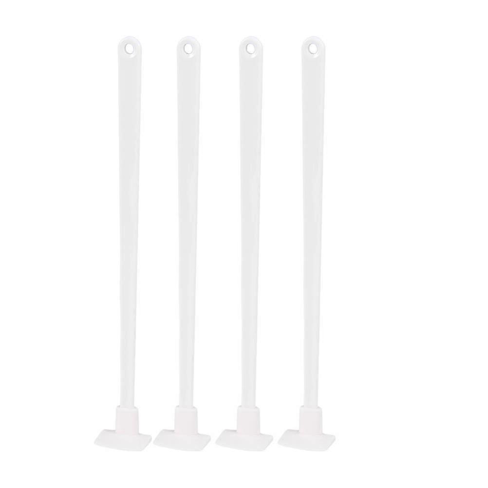 Long Handle Tool For Kitchen Use 4Pcs White Spatula For Jars And Containers