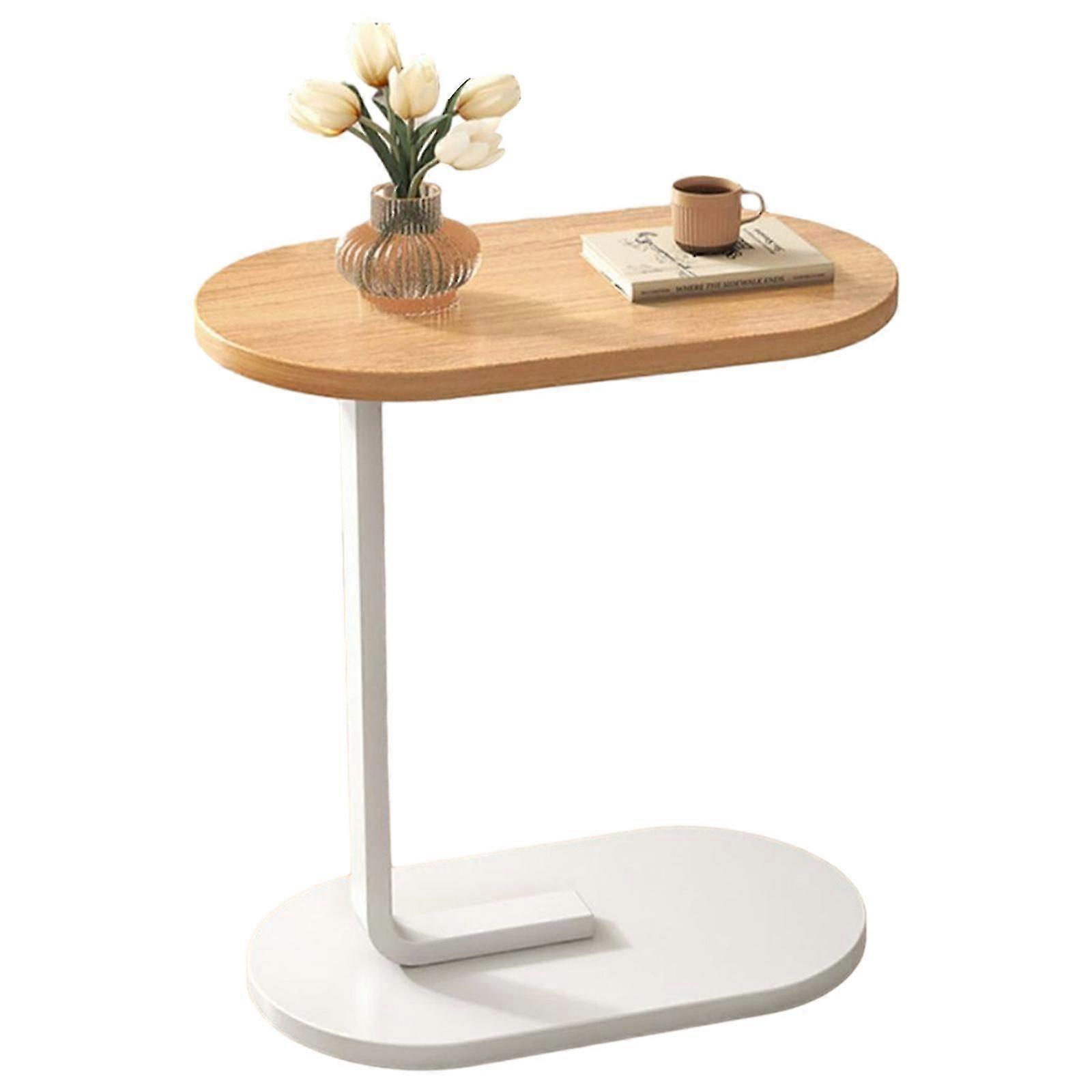 Coffee Table For Small Space MDF Tabletop With Metal Stand Oval Coffee Table