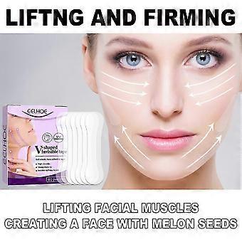 Face Lift Tape Invisible, 60pcs Ultra-thin V-Shaped Face Lifting Sticker Bands for Double Chin Facial Neck Wrinkles Lifting Saggy Skin
