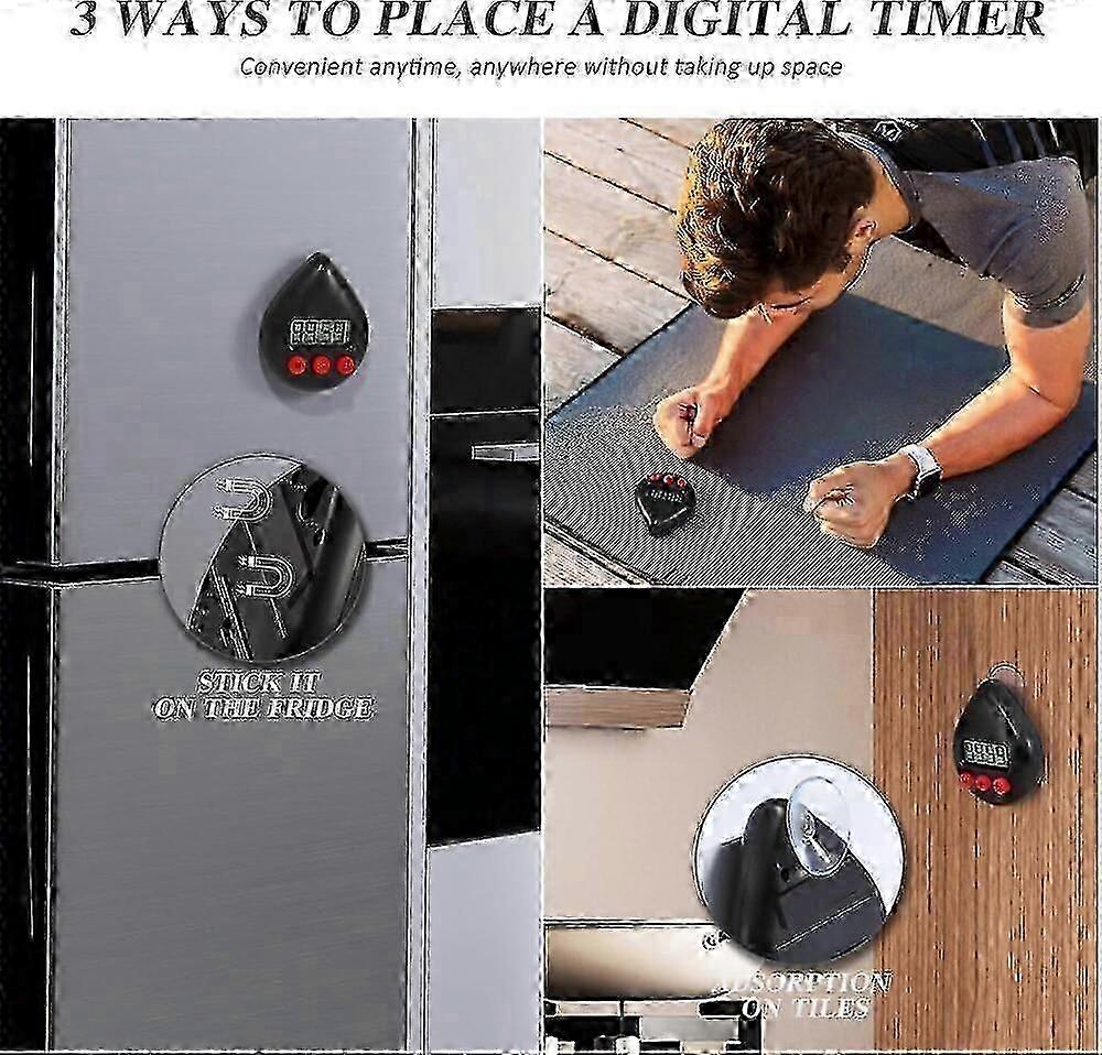 Digital Kitchen Timer Countdown Countup Magnetic with Large Visual Display compatible with Cooking