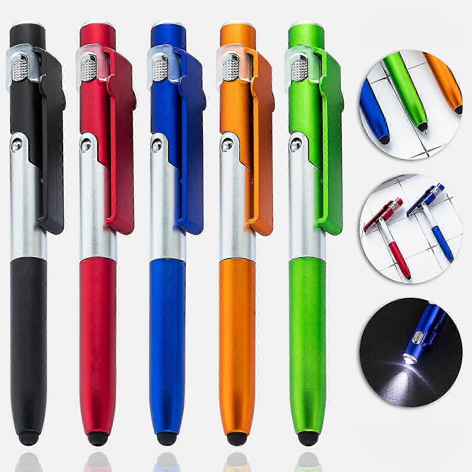 Multifunctional 4-in-1 Ballpoint Pen Stylus Light