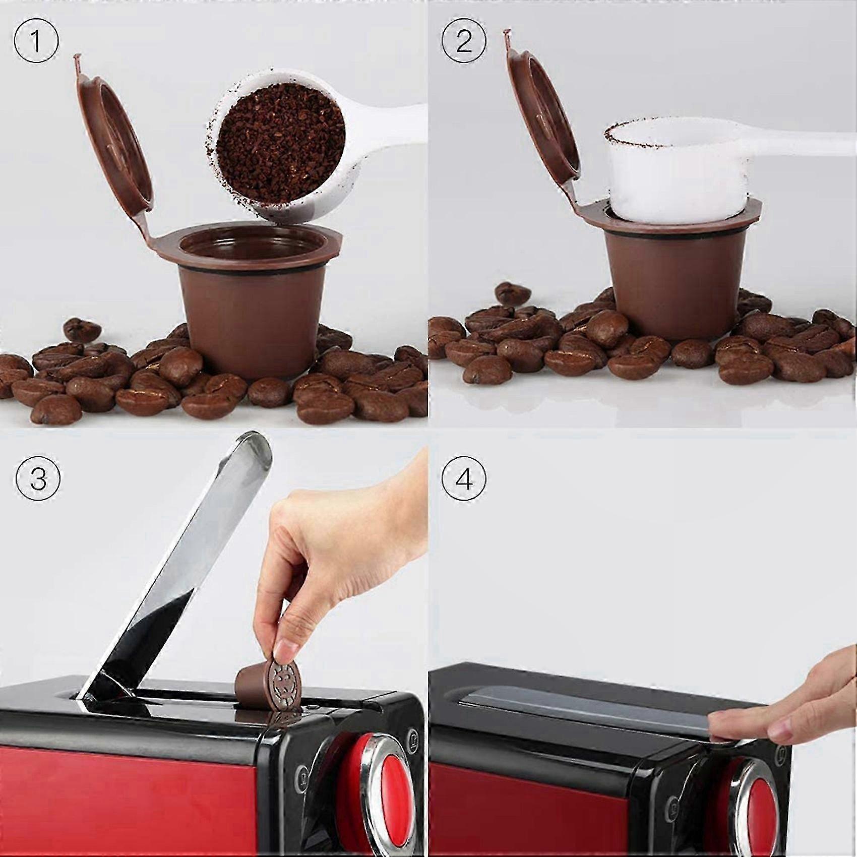 Refillable Reusable Espresso Capsule 12 Pcs Compatible with Nespresso Coffee Machine, Empty Pod Refills