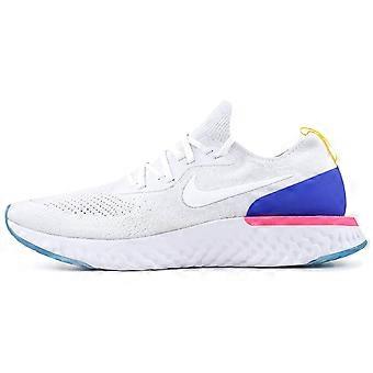 Nike Epic React Flyknit White Racer Blue Pink Blast AQ0067-101