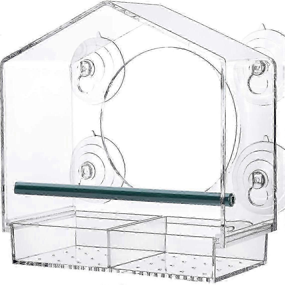 Transparent Acrylic Window Bird Feeder