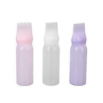 Hair Dye Applicator Bottle Set with Root Comb for Precise Mess Coloring at Salon or Home