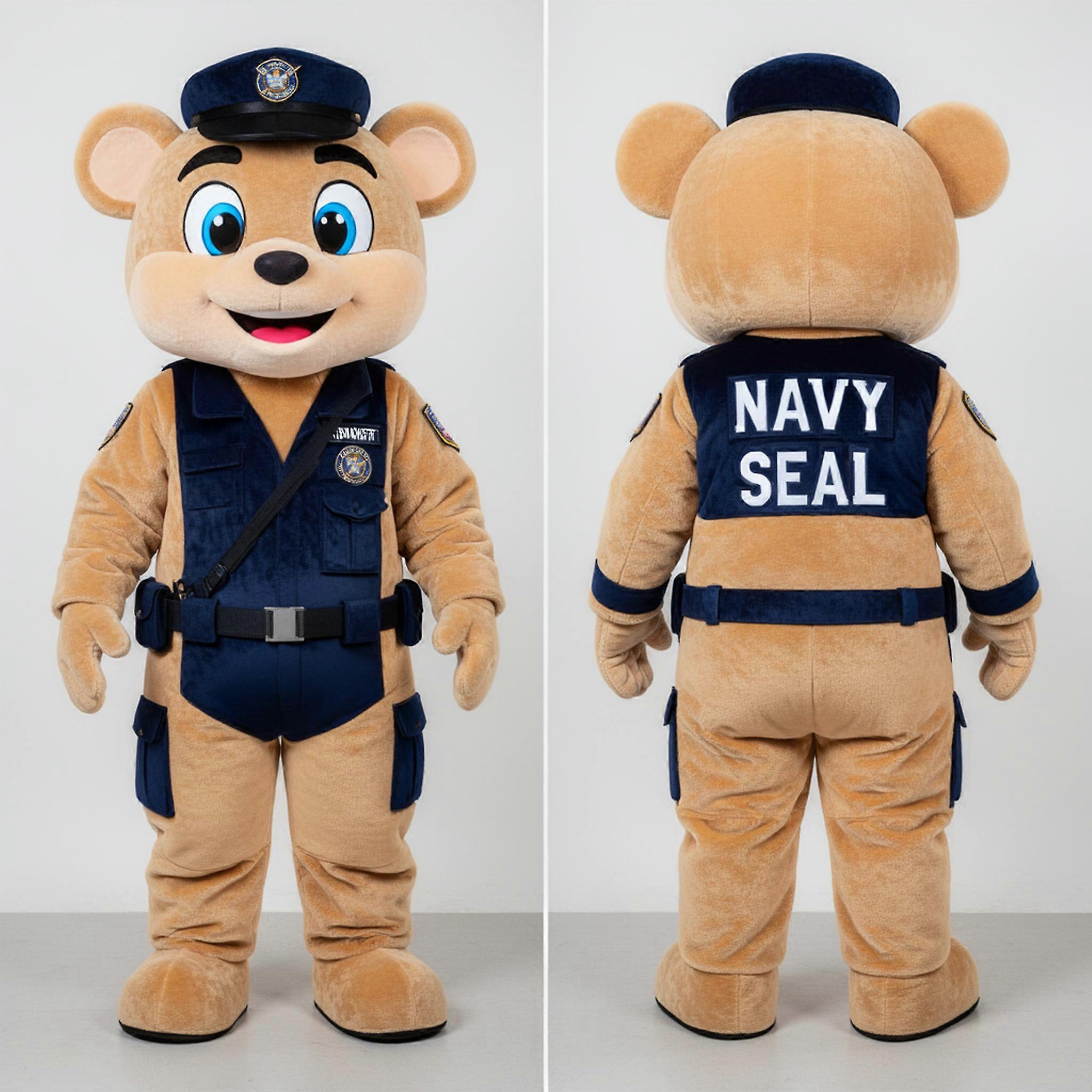MASTICOT Tan Cuddly Navy Seal Mascot