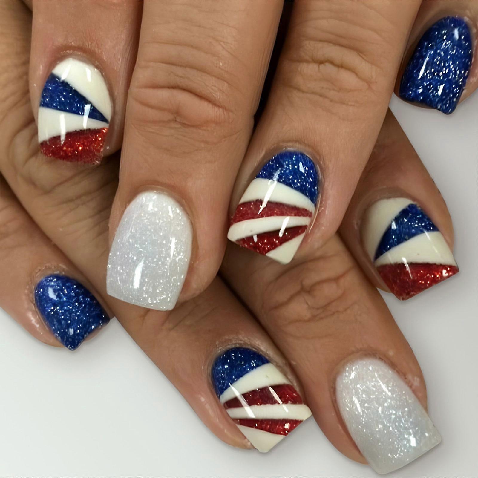Glitter Square Press On Nails