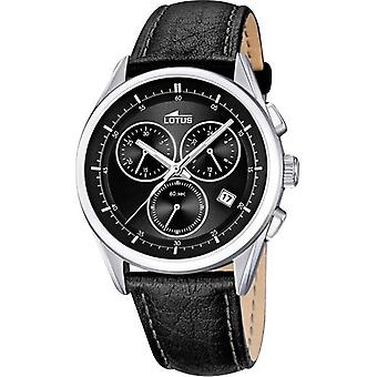 Lotus Quartz analoge man horloge met synthetische lederen armband L15848/8