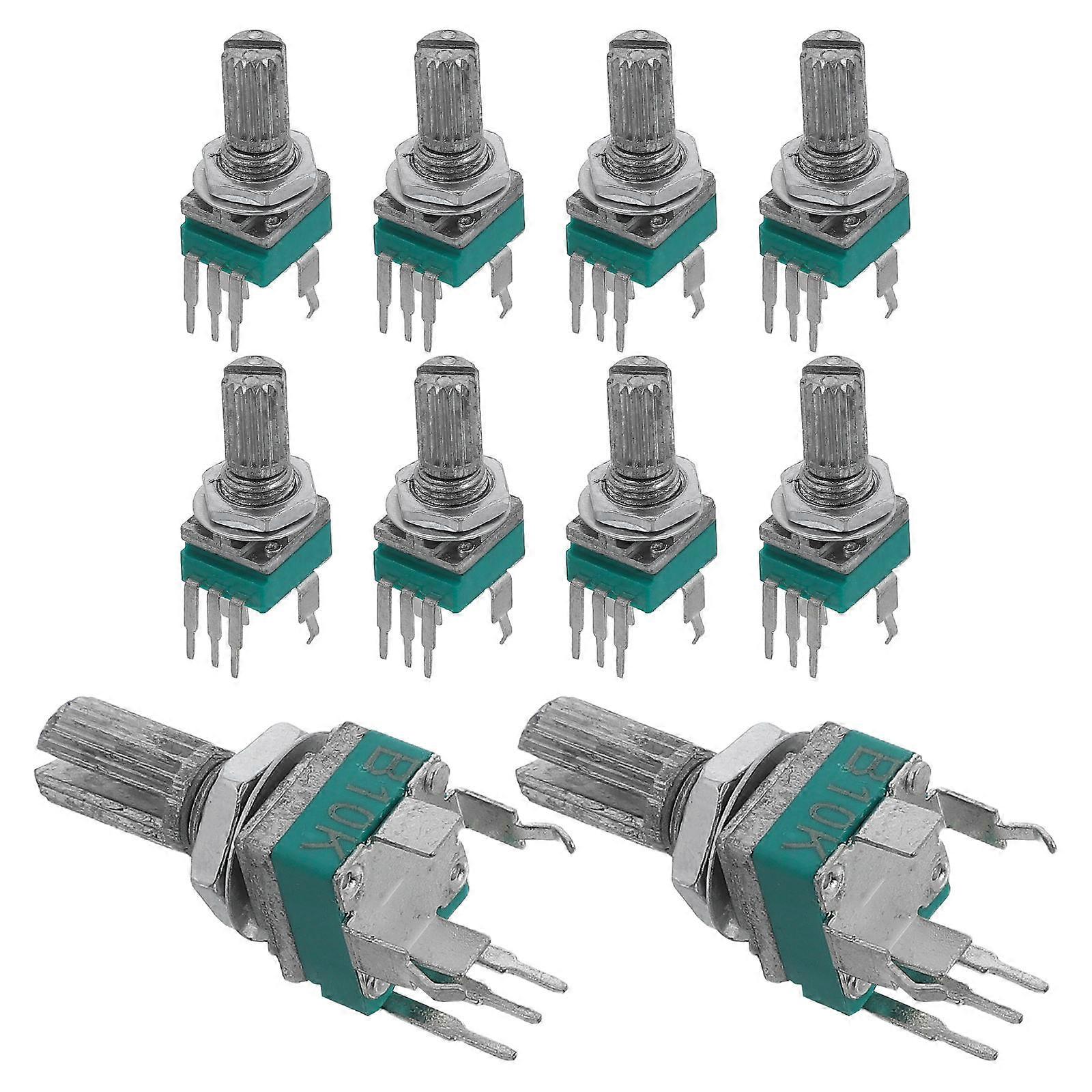 10Pcs Precision Potentiometer for Audio Equipment High Accuracy Vertical Bracket