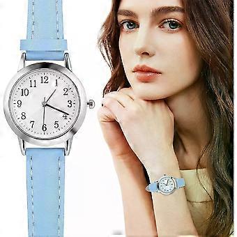 Orologio da polso da donna, impermeabile, con movimento al quarzo e cinturino in ecopelle.