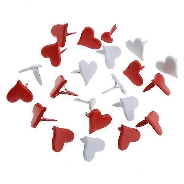 10-1200pcs 11mm Heart Shape Mini Brads Paper