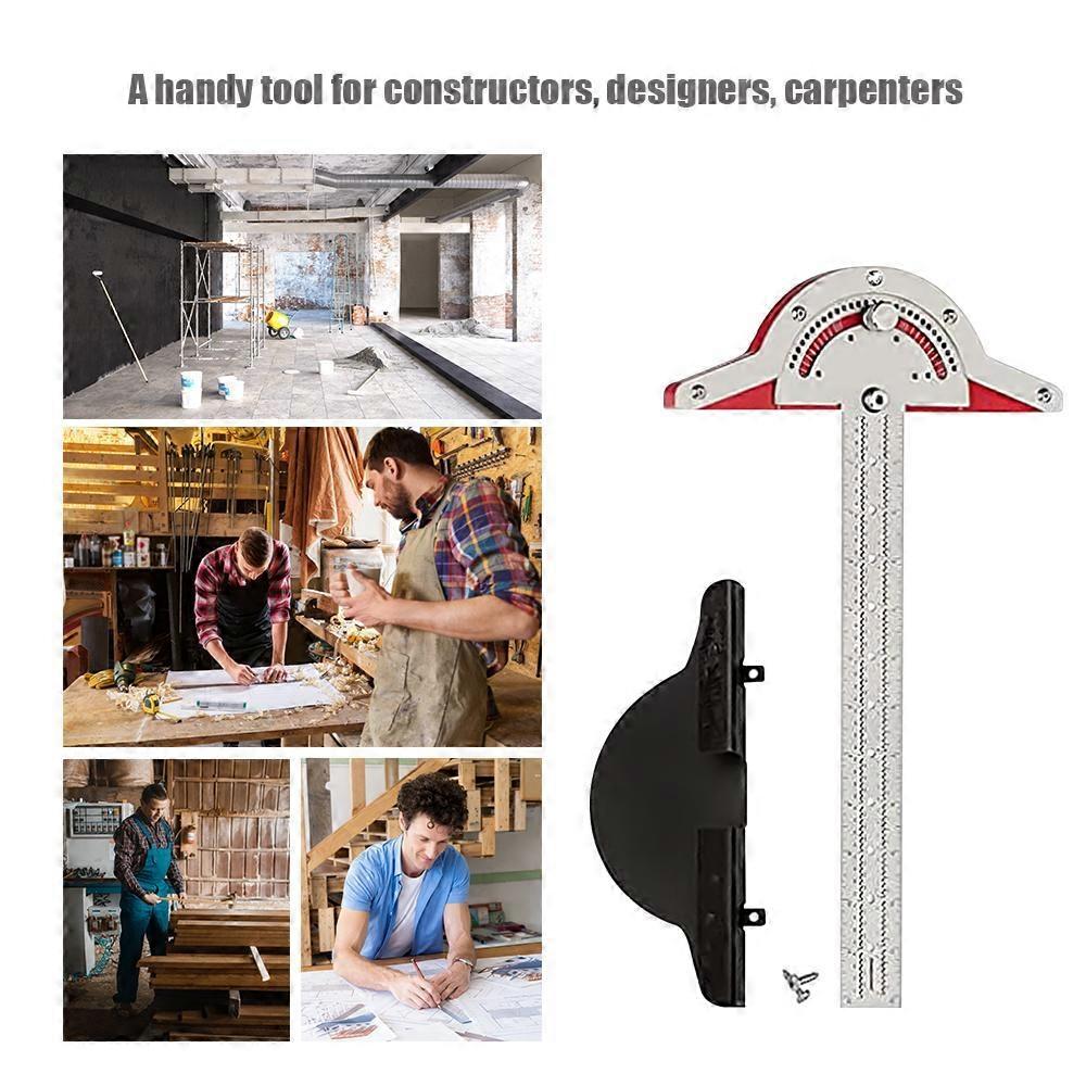 Multifunctional Measuring Ruler Carpenters Ruler Woodworking Positioning Tool Angle Adjusting Ruler Angle Ruler