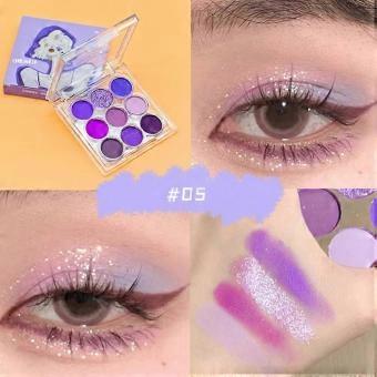 Purple Green Eyeshadow Palette Shimmer Shiny Glitter Sequins Eye Shadow Eyes Pigments