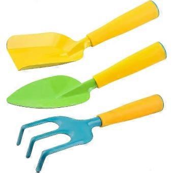3-Piece Ergonomic Handle Kids Gardening Tool Set compatible with Mini Planting and Gardening Activities