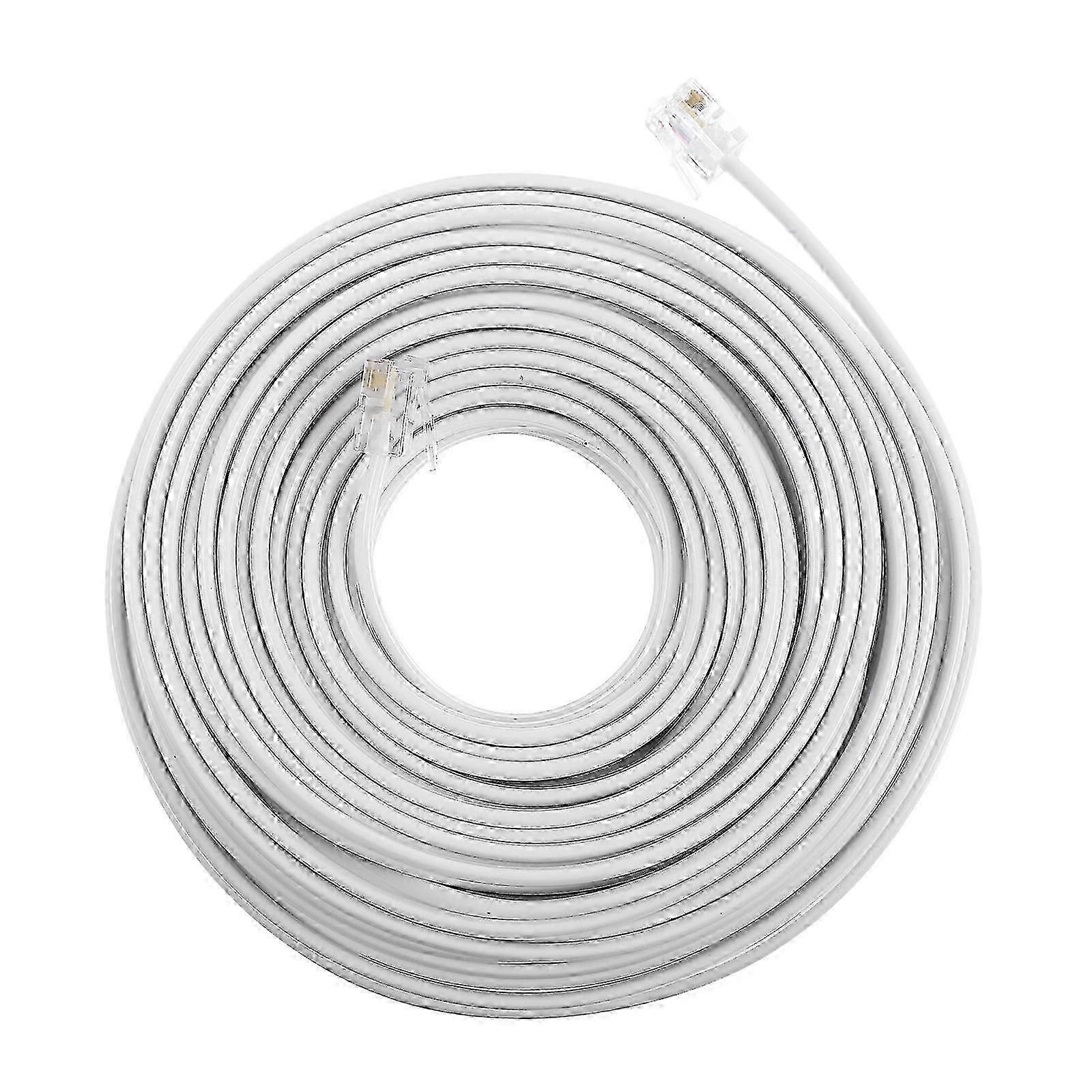 White 20m Copper RJ11 Extension