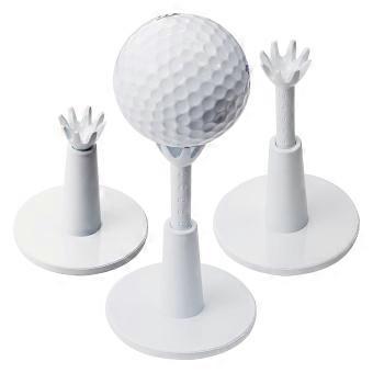 3 stuks Verstelbare Golf Tee met Hoogteverstelling en Zachte Rubberen Balhouder