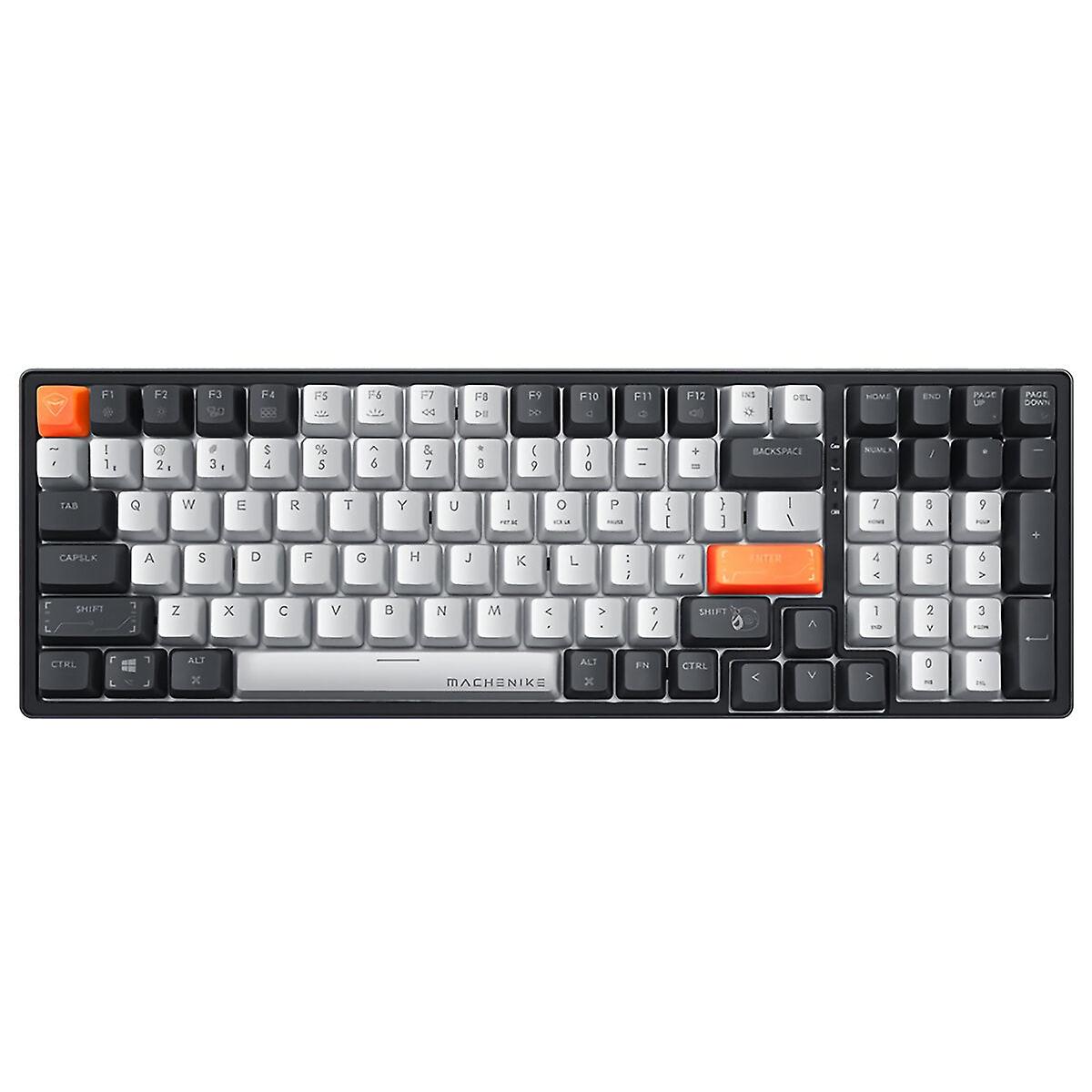 Mechanical Gaming Keyboard Dual Mode Type-c Wired Bluetooth5.0 100 Keys Translucent Abs Keycaps