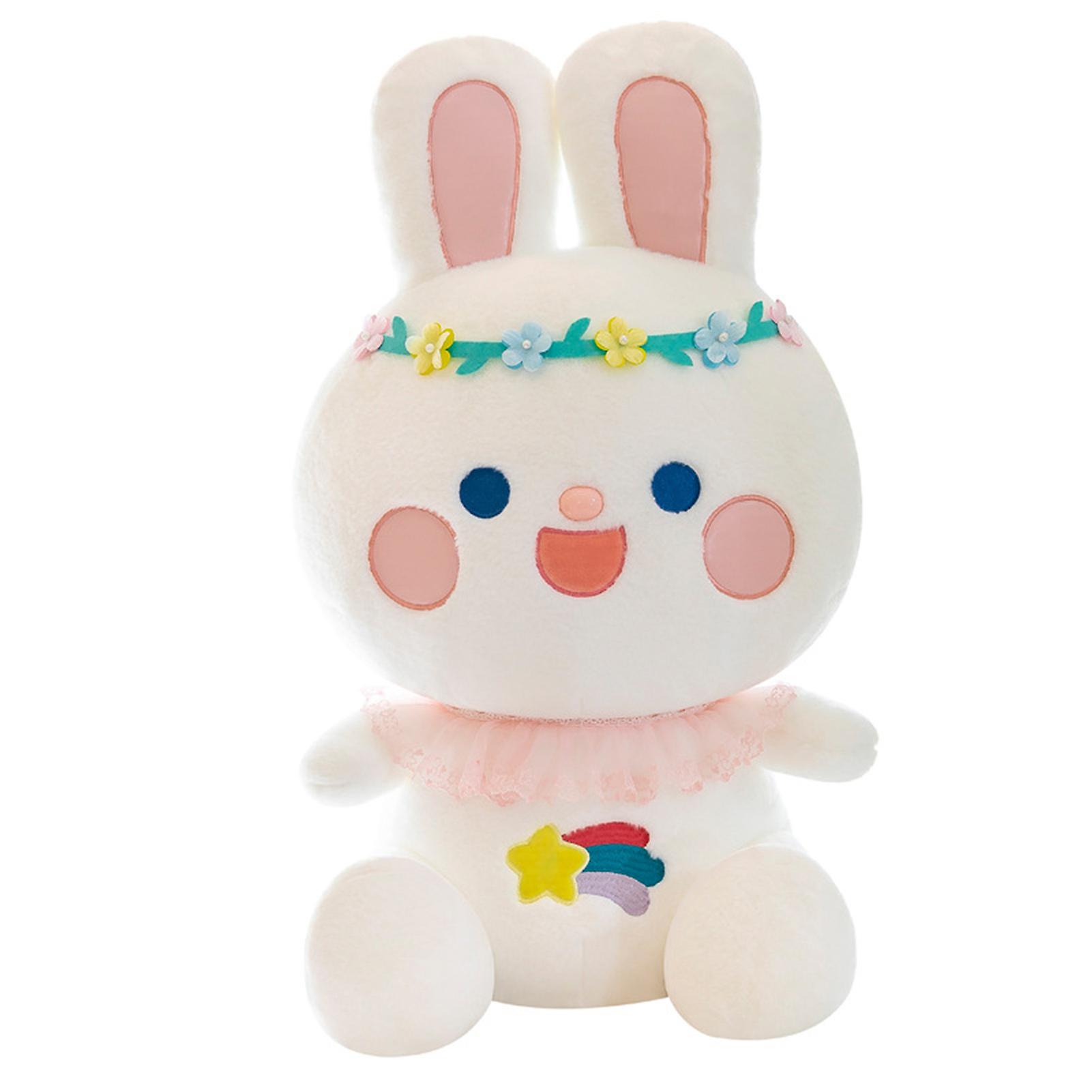 Cartoon Rainbow Rabbit Stuffed Doll Soft Comfortable Skin-friendly Plush Doll For Baby Hugging Plush Toy