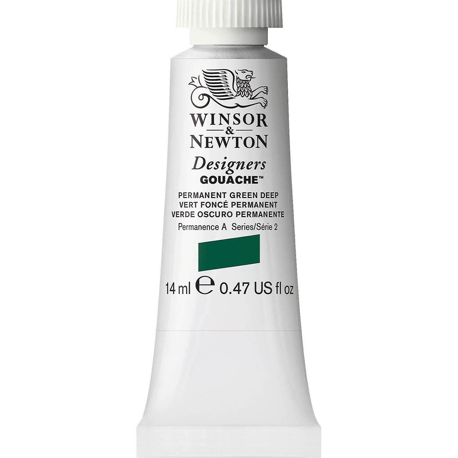 Winsor & Newton Designers Gouache 14ml, 482 Permanent Green Deep S2