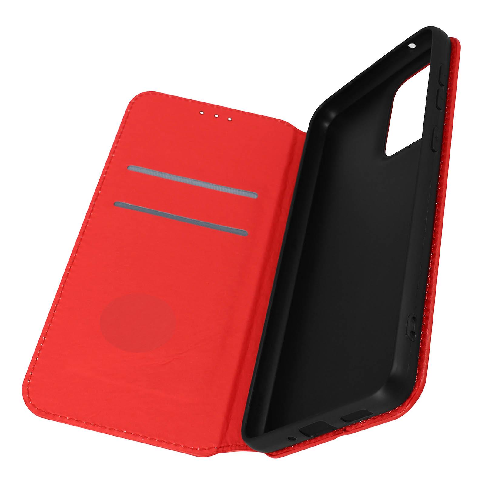 Back cover A33 5G Wallet and stand function - red