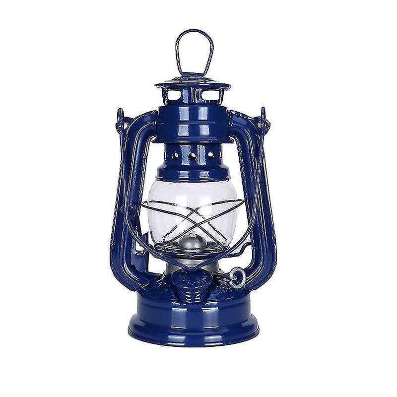 Dark blue Retro Kerosene Lamp For Decoration Portable Outdoor Camping Lights
