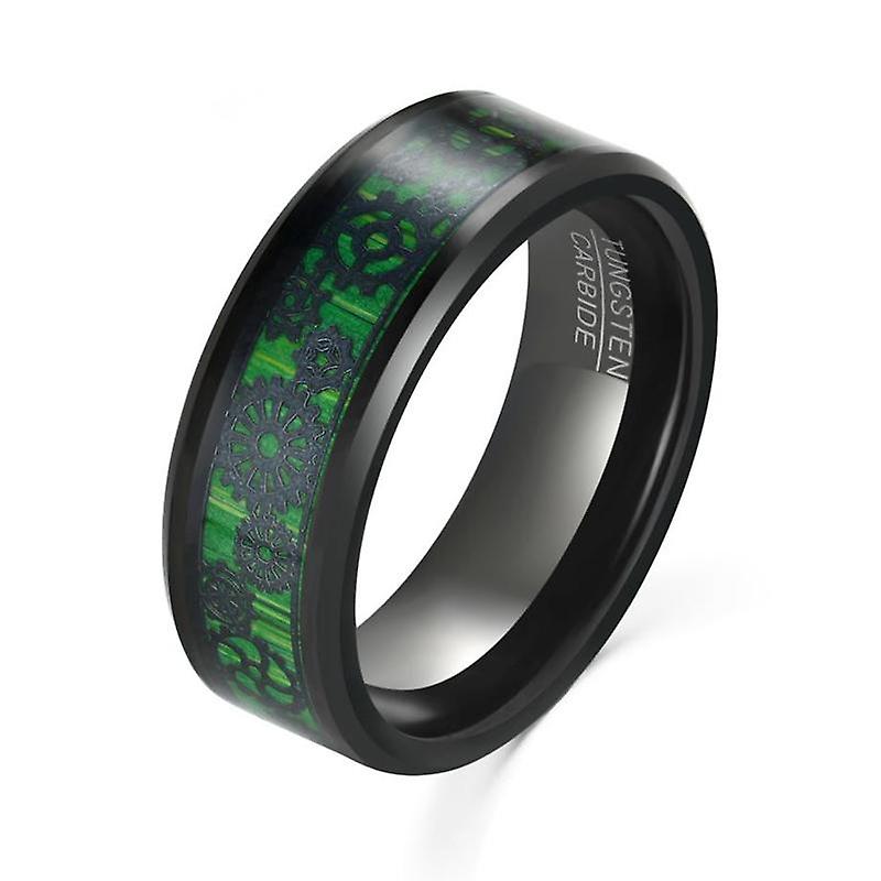 8mm Width Men's Tungsten Carbide Steel Ring