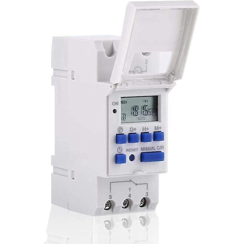 LCD Digital Timer, Digital Programmable Timer LCD Display Weekly Programmable Time Switch Timer Relay 16on & 16off Timer(220V)