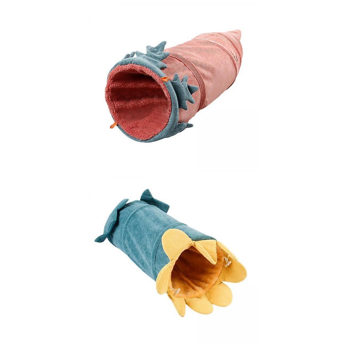 2 Pcs Pet Cat Hamster Tunnel Toys Tube Tent Guinea Pig Hedgehog Mice Rat