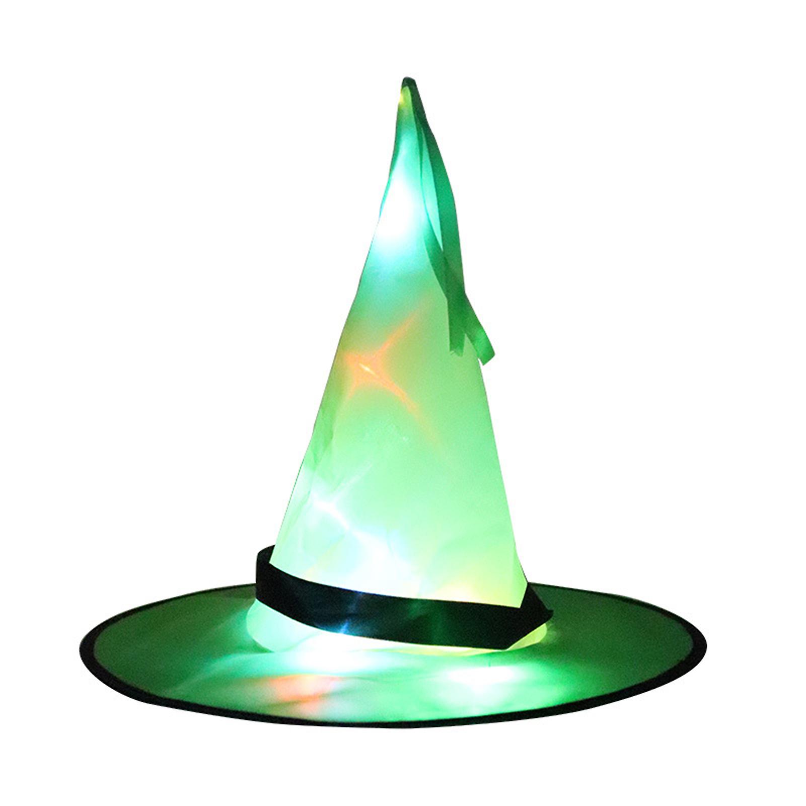 Led Light Witch Hat Creative Color Led Lighting For Halloween Themed Party Accessory
