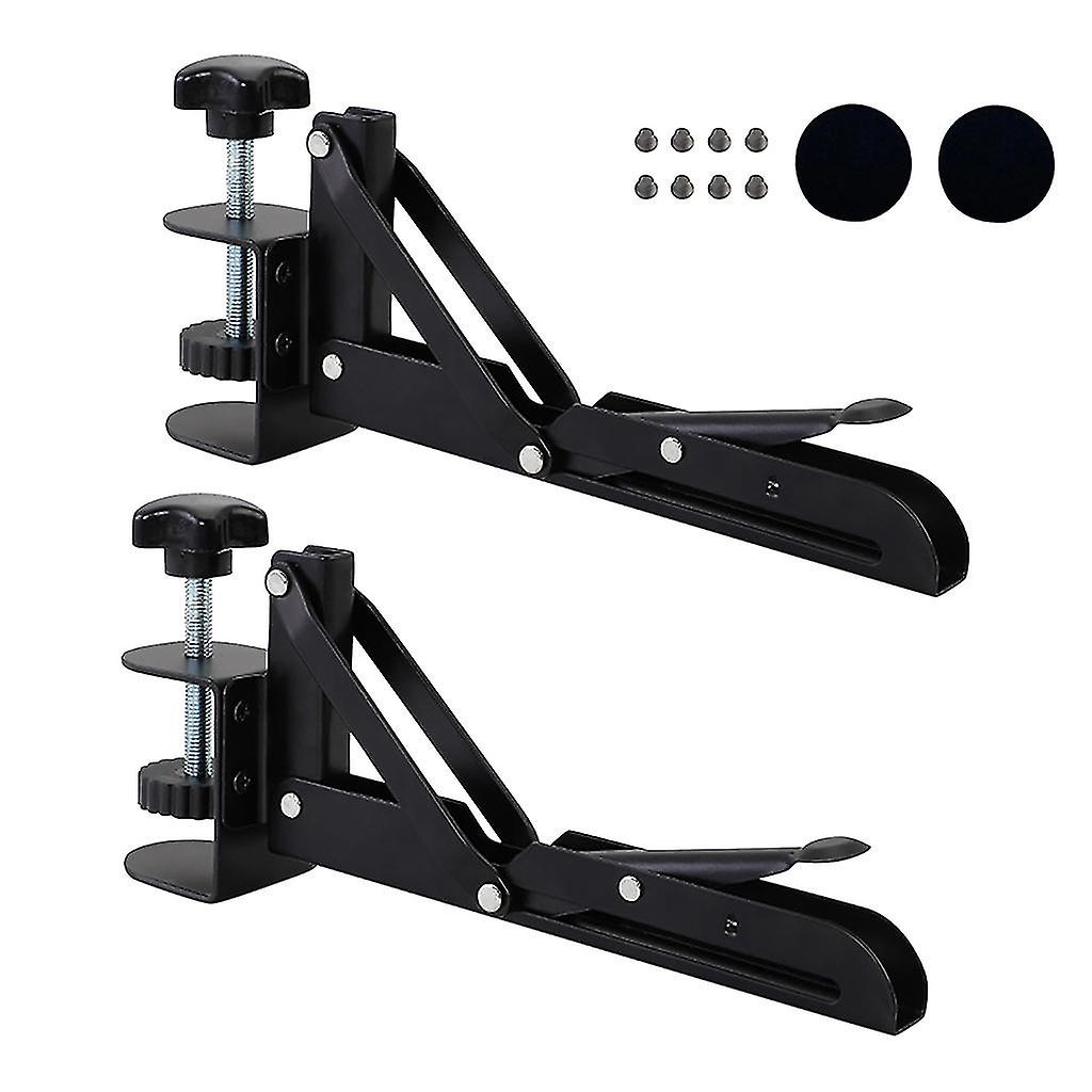 Durable Folding Shelf Brackets Stainless Steel Collapsible Brackets Compatible With Table