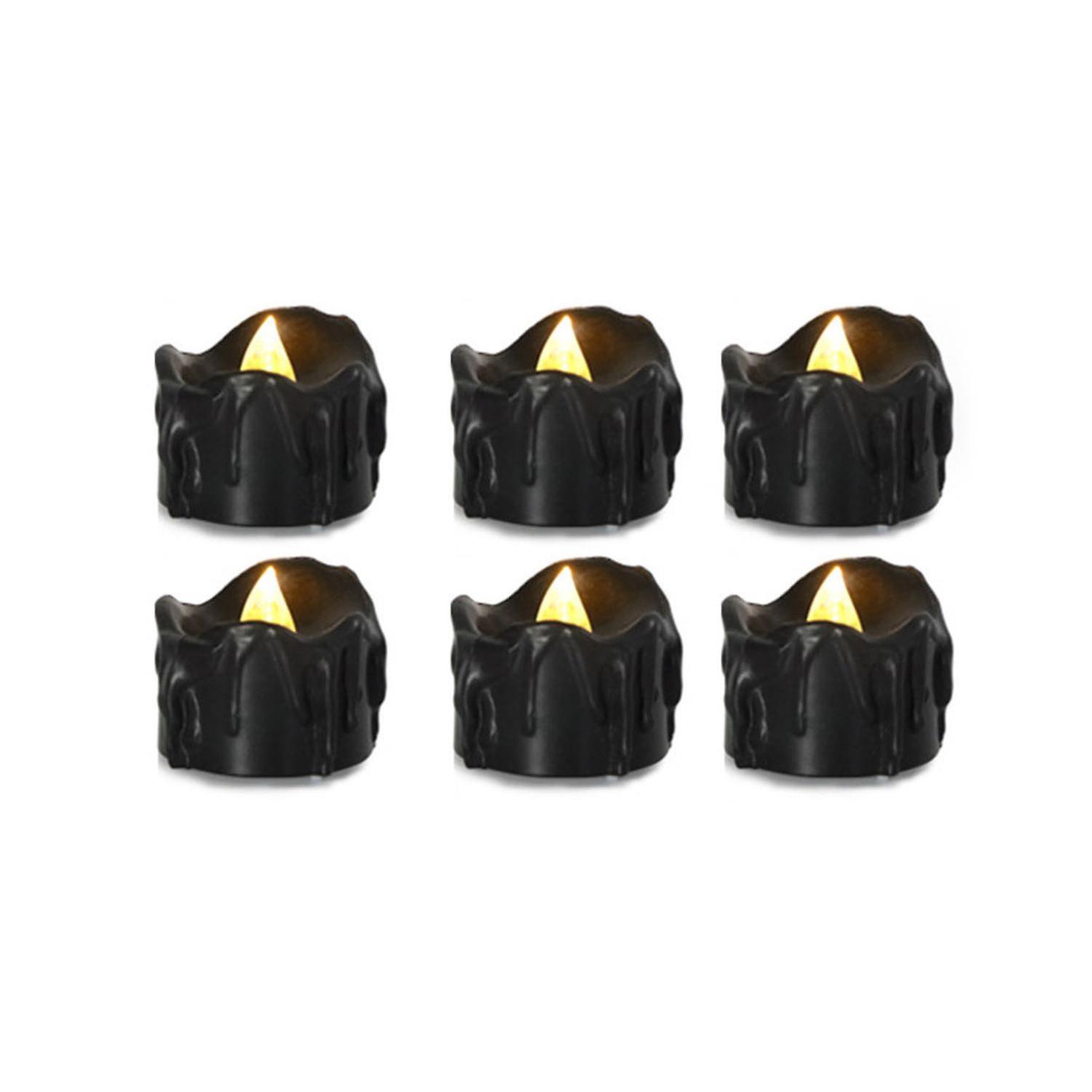 ZHOUBA 6Pcs LED Candles Flameless Decorative PP Material Fake Mini LED Candle Lamp Desktop Ornament
