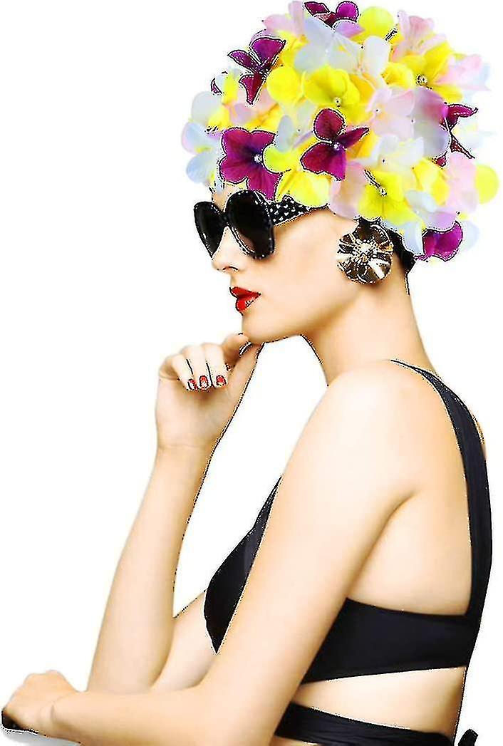 Fashion Swimming Cap Petals Fashion Swimming Cap Retro Petals Retro Swimming Cap Swimming Cap Floral
