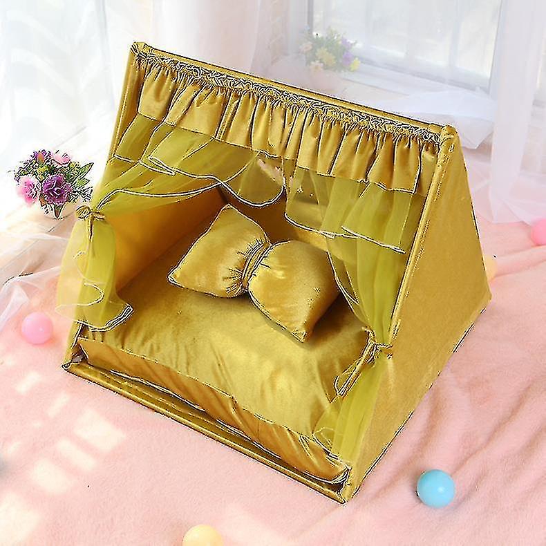 Tente pour animaux de compagnie; Jaune;